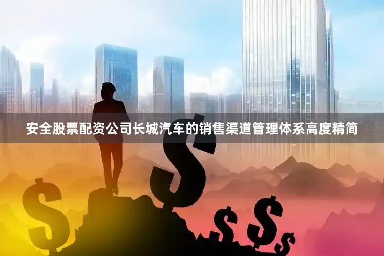 安全股票配资公司长城汽车的销售渠道管理体系高度精简
