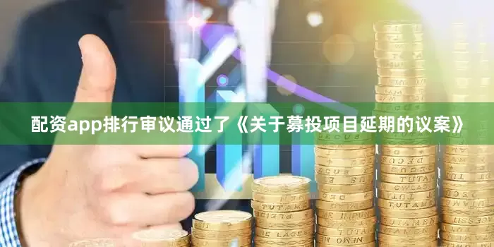 配资app排行审议通过了《关于募投项目延期的议案》
