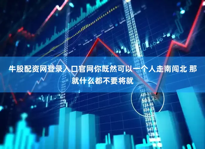 牛股配资网登录入口官网你既然可以一个人走南闯北 那就什么都不要将就